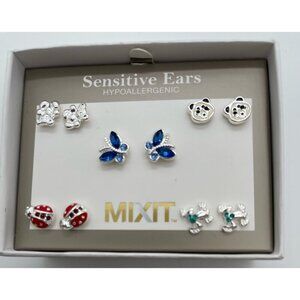 NEW 5 Pair of MIXIT Hypoallergenic Sensitive Ears Pierced Earrings